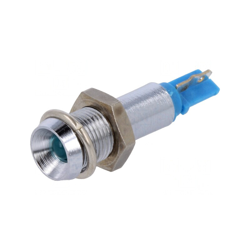 Lampă de control LED albastru 24-28VAC metalică Ø6,2mm | Electronic-mag.ro | Componente Electronice Lampă de control LED albastru 24-28VAC metalică Ø6,2mm | Electronic-mag.ro | Componente Electronice
