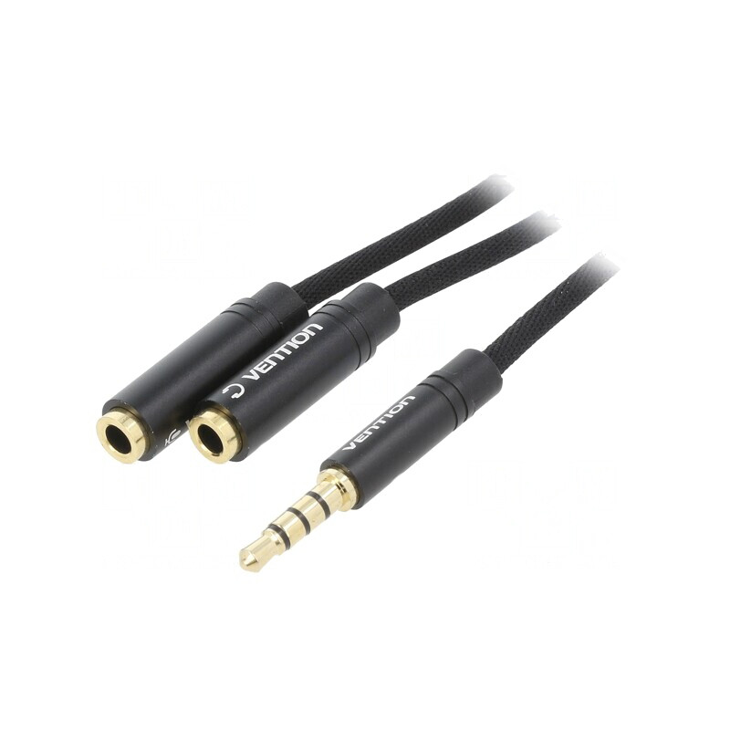 Cablu Audio Jack 3.5mm 3pin la 4pin 0.3m | Electronic-mag.ro | Componente Electronice