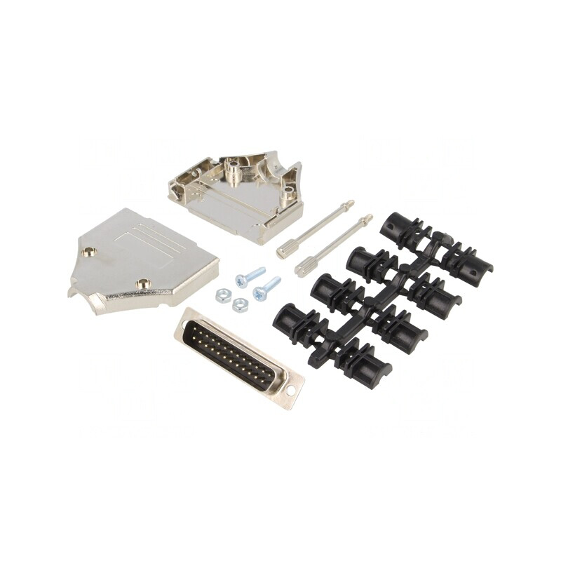 Conector D-Sub 25-Pin Mufă Tată Neagră pentru Cablu | Electronic-mag.ro | Componente Electronice Conector D-Sub 25-Pin Mufă Tată Neagră pentru Cablu | Electronic-mag.ro | Componente Electronice