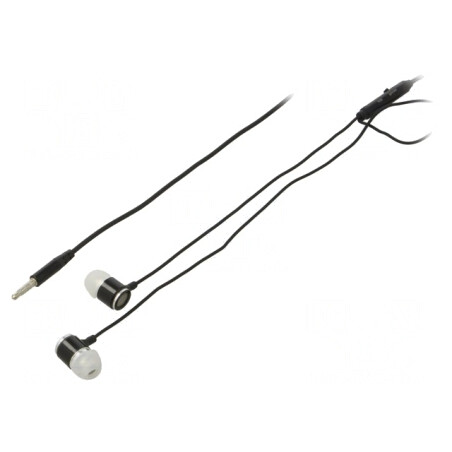 Căști In-Ear cu Microfon Jack 3,5mm Negru 0,9m | Electronic-mag.ro | Componente Electronice