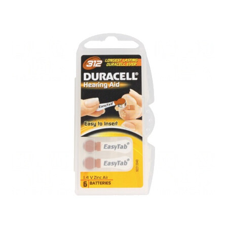 Baterie zinc-aer 1,4V AC312 150mAh set 6 buc. | Electronic-mag.ro | Componente Electronice