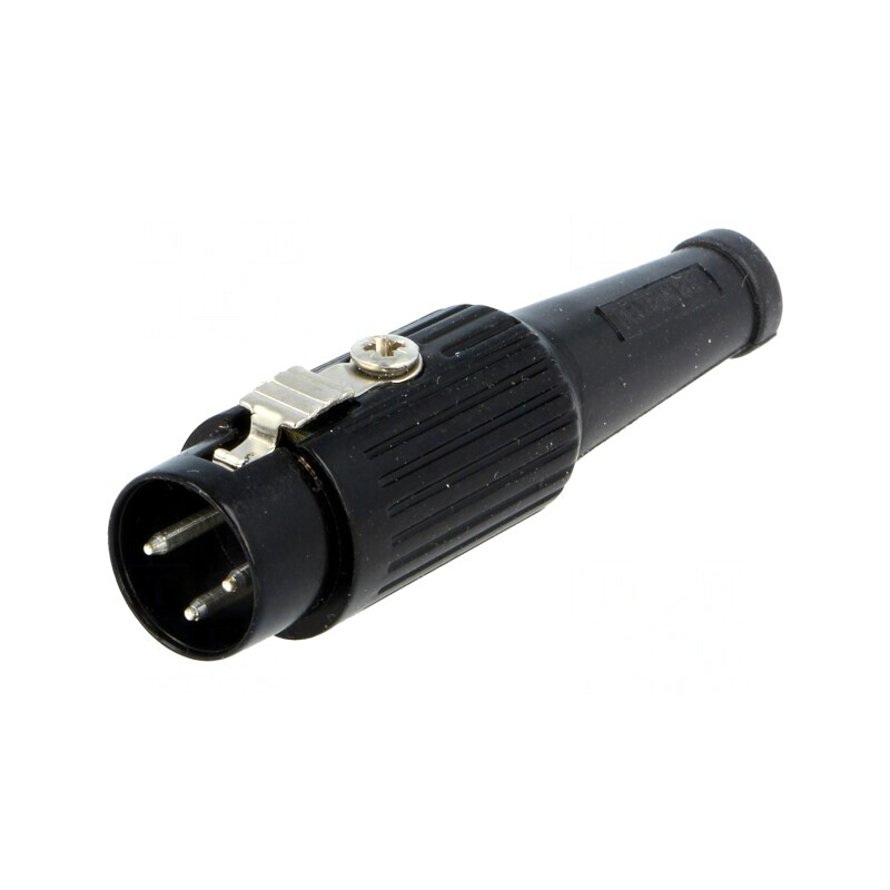Mufă DIN 3-Pin 180° pe Cablu 34V | Electronic-mag.ro | Componente Electronice