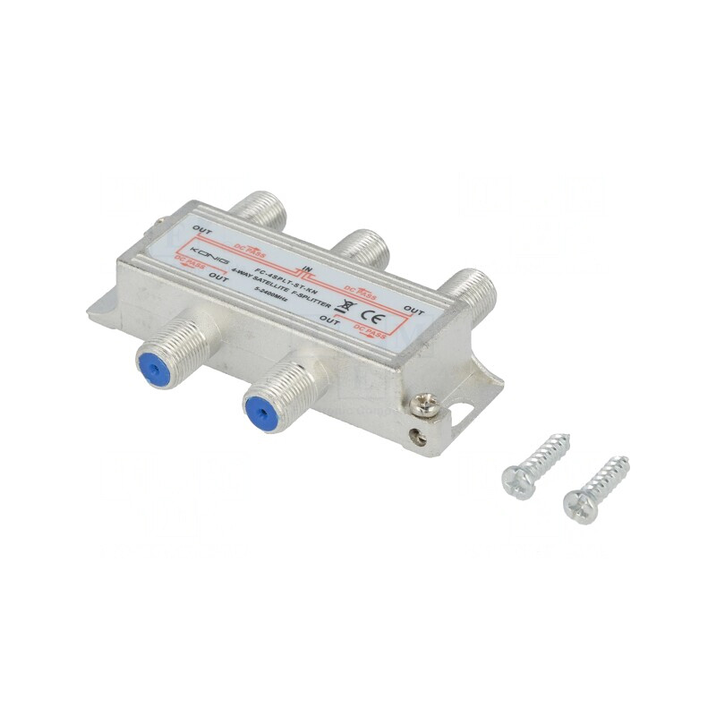 Splitter 2400MHz Intrare F mamă Ieşire F mamă x4 | Electronic-mag.ro | Componente Electronice