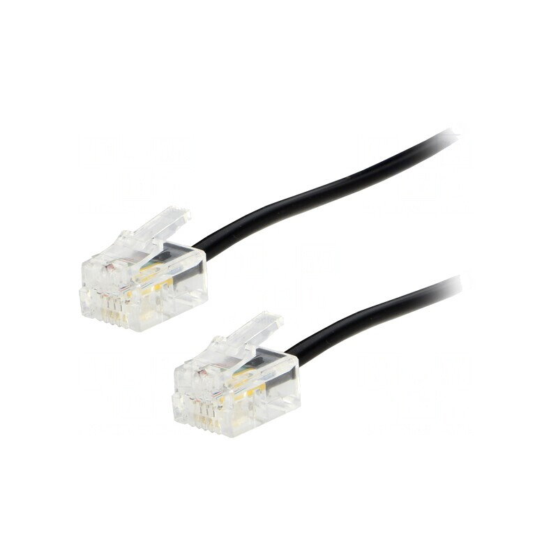 Cablu Telefon RJ11 20m Negru | Electronic-mag.ro | Componente Electronice