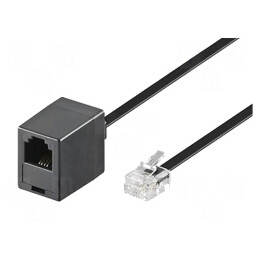 Cablu Telefon RJ11 15m Negru | Electronic-mag.ro | Componente Electronice
