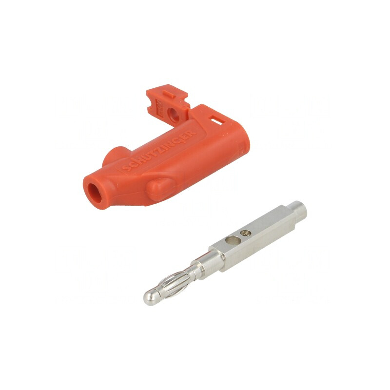 Mufă banană 4mm roșie 32A 70VDC | Electronic-mag.ro | Componente Electronice