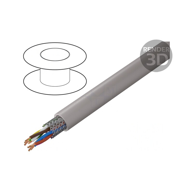 Cablu UNITRONIC LiHCH TP 4x2x0,25mm2 LSZH Gri-Bej 60V | Electronic-mag.ro | Componente Electronice