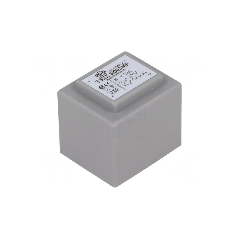 Transformator încapsulat 3VA 230V 6V 500mA PCB | Electronic-mag.ro | Componente Electronice