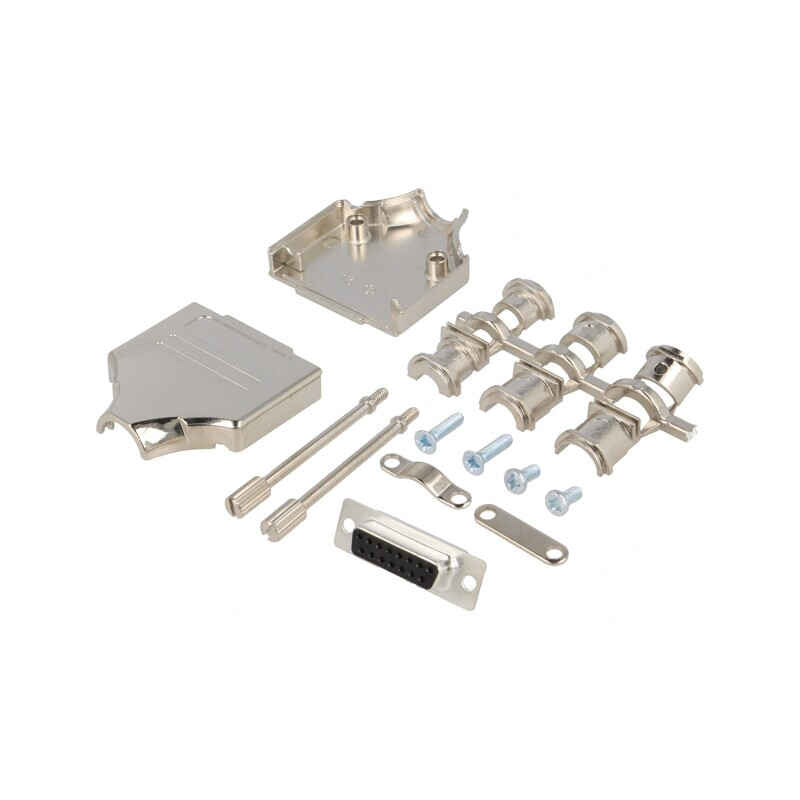 Mufă D-Sub 15-Pin Mamă Neagră pentru Cablu | Electronic-mag.ro | Componente Electronice
