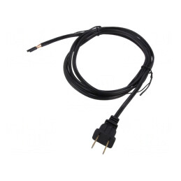 Cablu Electric 2x18AWG NEMA 1-15 1.8m Negru 10A | Electronic-mag.ro | Componente Electronice