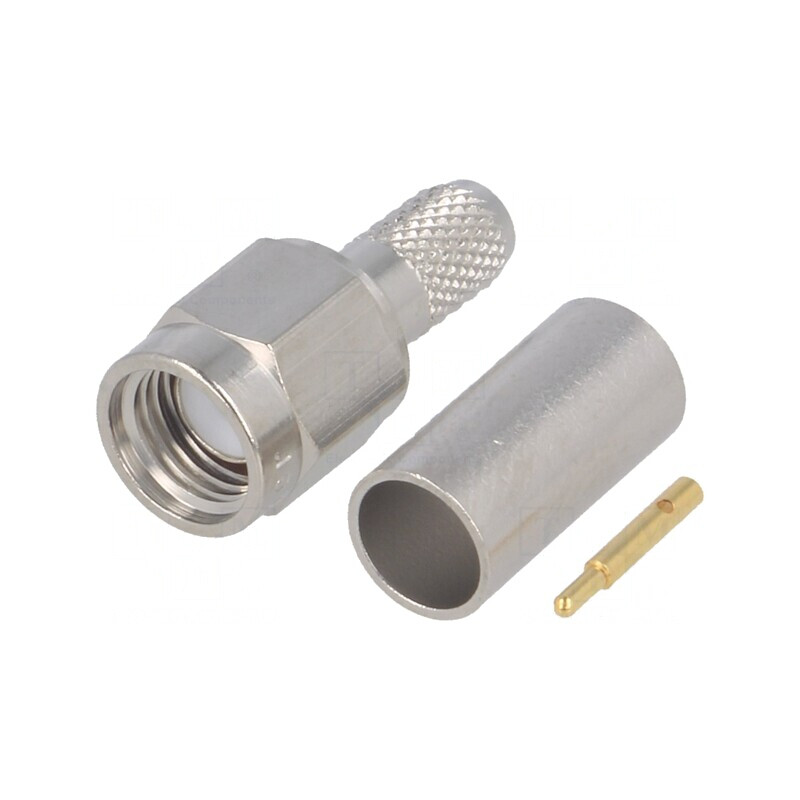 Mufă SMA Tată Drept 50Ω Crimpat Lipire Cablu PTFE RG58C/U | Electronic-mag.ro | Componente Electronice