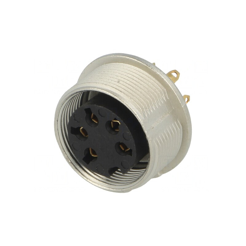 Conector M16 soclu mamă 5 pini 5A 250V IP40 0,75mm2 | Electronic-mag.ro | Componente Electronice