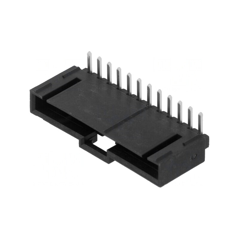 Soclu cablu-placă 2,54mm 12 pini 90° THT | Electronic-mag.ro | Componente Electronice