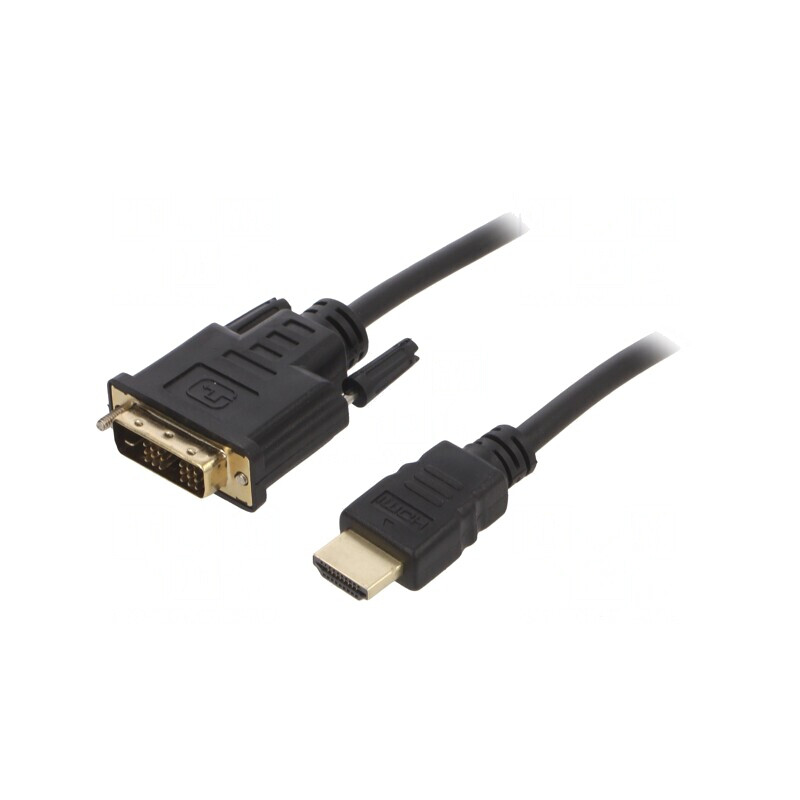 Cablu DVI-D la HDMI 1,8m Negru | Electronic-mag.ro | Componente Electronice