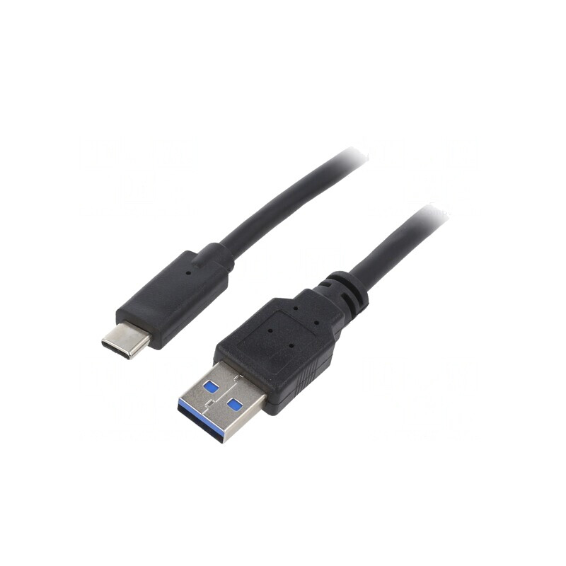 Cablu USB 3.0 A la C Aurit 1,8m Negru | Electronic-mag.ro | Componente Electronice