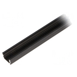 Profil Aluminiu Negru 1m pentru Module LED de Suprafață | Electronic-mag.ro | Componente Electronice