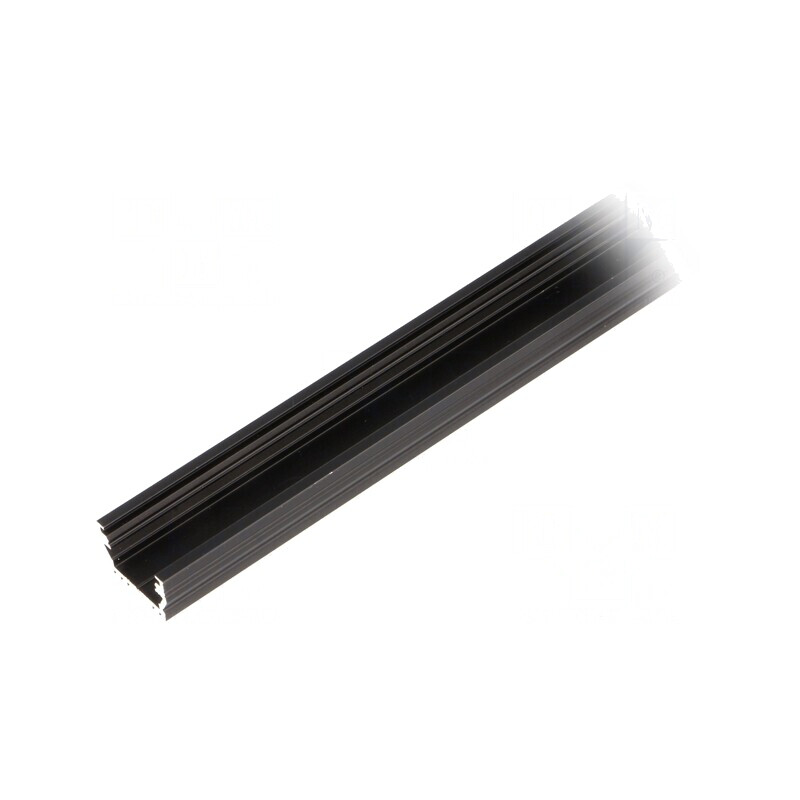 Profil Aluminiu Negru 1m pentru Module LED de Suprafață | Electronic-mag.ro | Componente Electronice