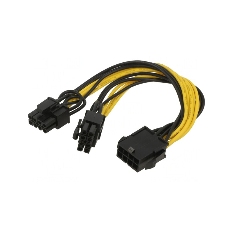 Cablu de Alimentare PCIe 8pin Tată la 2x 8pin Mamă 0,2m | Electronic-mag.ro | Componente Electronice Cablu de Alimentare PCIe 8pin Tată la 2x 8pin Mamă 0,2m | Electronic-mag.ro | Componente Electronice