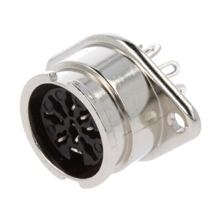 Soclu DIN 8 PIN 270° Lipire Drept | Electronic-mag.ro | Componente Electronice