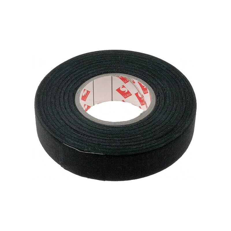 Bandă Textilă Neagră 19mm x 25m | Electronic-mag.ro | Componente Electronice