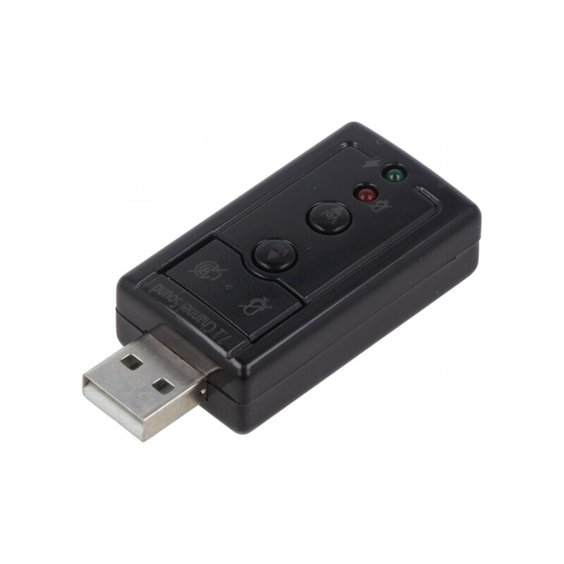 Card Audio PC Stereo 7.1 USB 2.0 Negru | Electronic-mag.ro | Componente Electronice