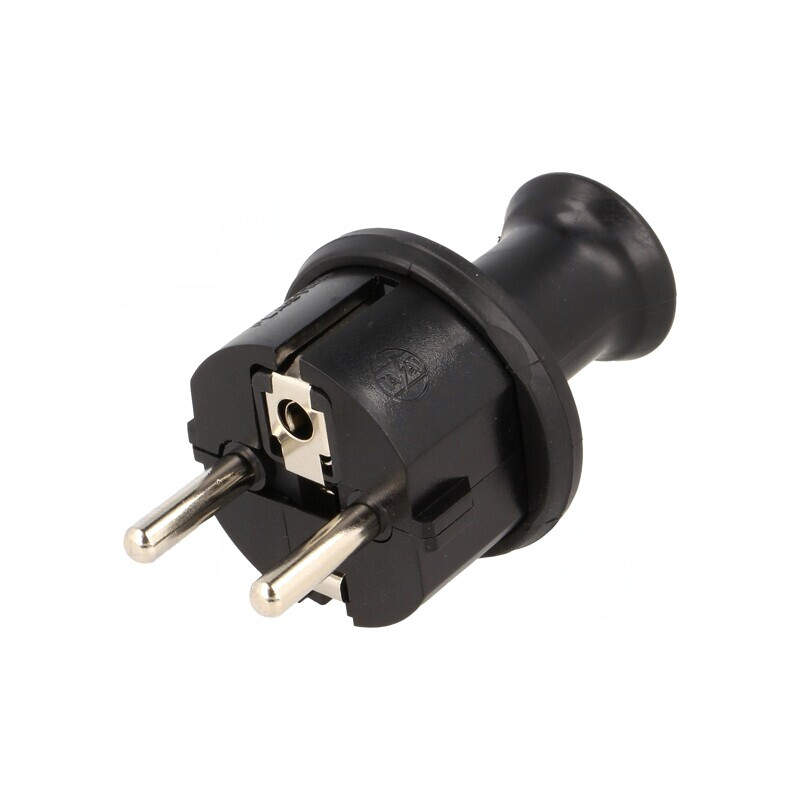 Conector alimentare AC tată 230V 16A negru | Electronic-mag.ro | Componente Electronice