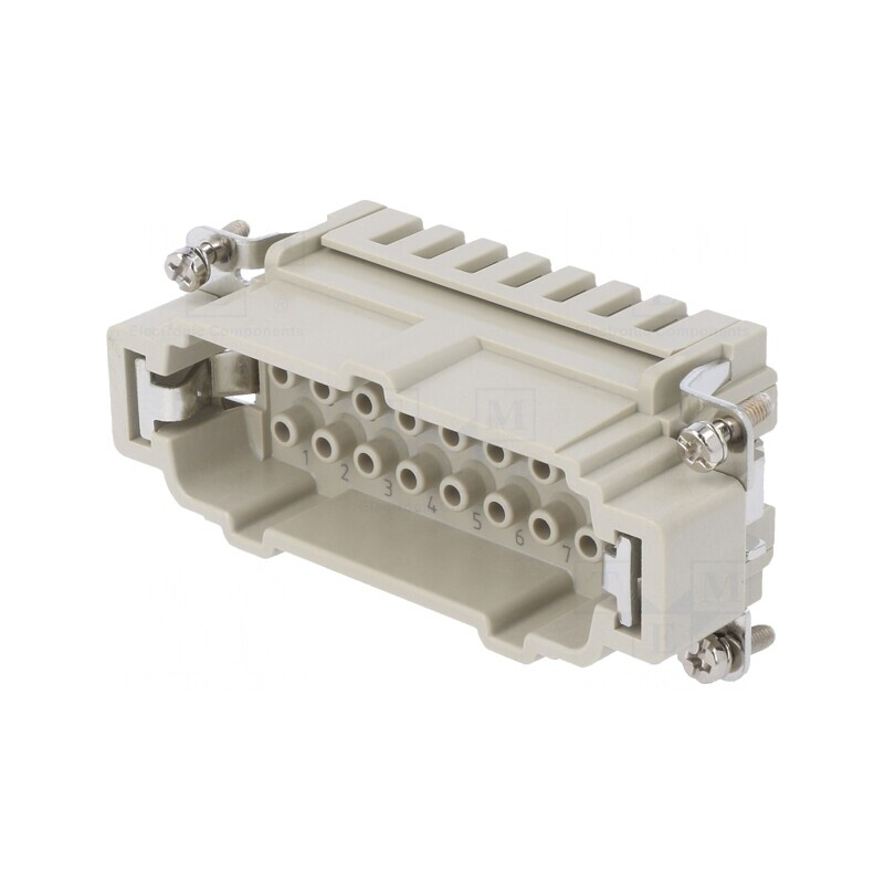 Conector HDC Inserturi Contact Tată 16P 16A | Electronic-mag.ro | Componente Electronice