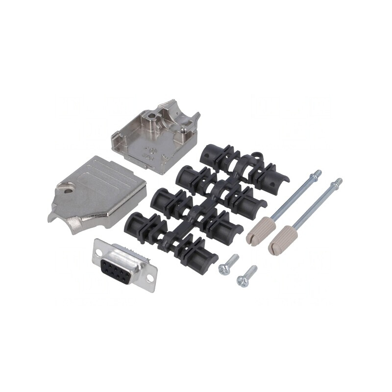 D-Sub 9P Mufă Mamă Lipire pe Cablu Set Complet | Electronic-mag.ro | Componente Electronice