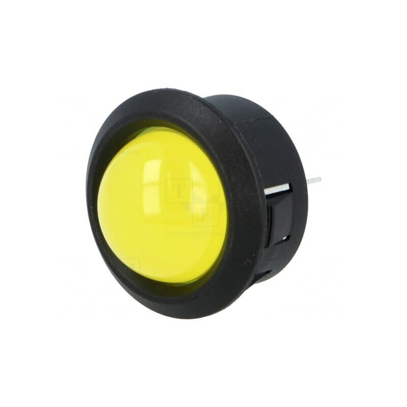 Lampă LED galbenă convexă pentru PCB 25,65mm | Electronic-mag.ro | Componente Electronice