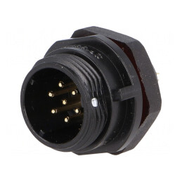 Conector Panou 7-PIN IP68 5A Lipire | Electronic-mag.ro | Componente Electronice