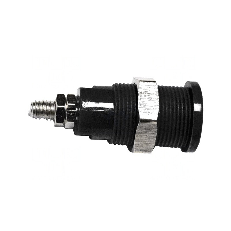 Conector Banană 4mm 36A 1kV Negru | Electronic-mag.ro | Componente Electronice