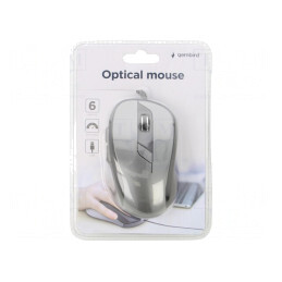 Mouse Optic Negru-Gri USB cu 6 Butoane și Cablu 1.35m | Electronic-mag.ro | Componente Electronice