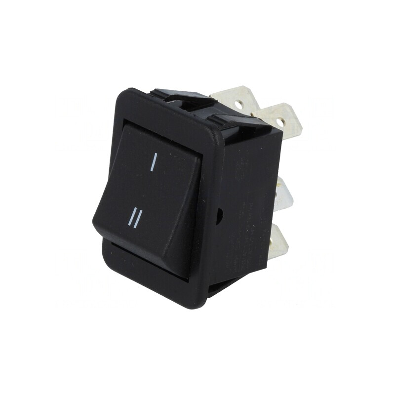 Comutator Basculant DPDT 2 Pozitii ON-ON 16A/250VAC 20A/28VDC Negru | Electronic-mag.ro | Componente Electronice
