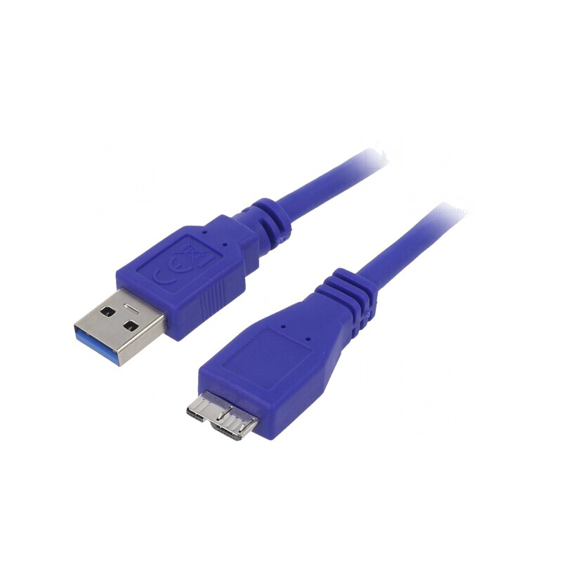 Cablu USB 3.0 A la Micro B 1,8m Albastru | Electronic-mag.ro | Componente Electronice Cablu USB 3.0 A la Micro B 1,8m Albastru | Electronic-mag.ro | Componente Electronice