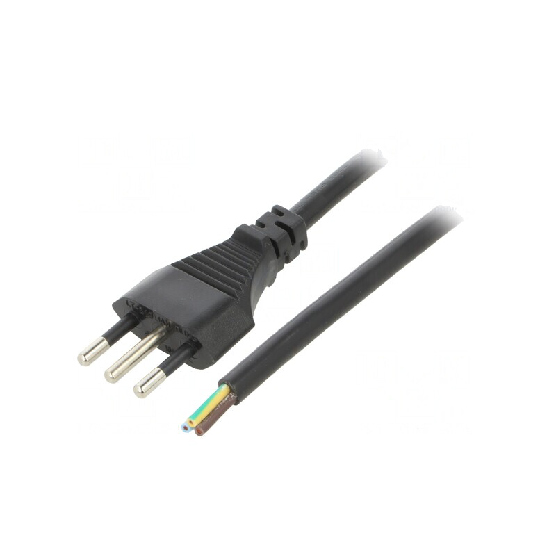 Cablu Prelungitor 3m 3x0,75mm2 Negru 10A | Electronic-mag.ro | Componente Electronice