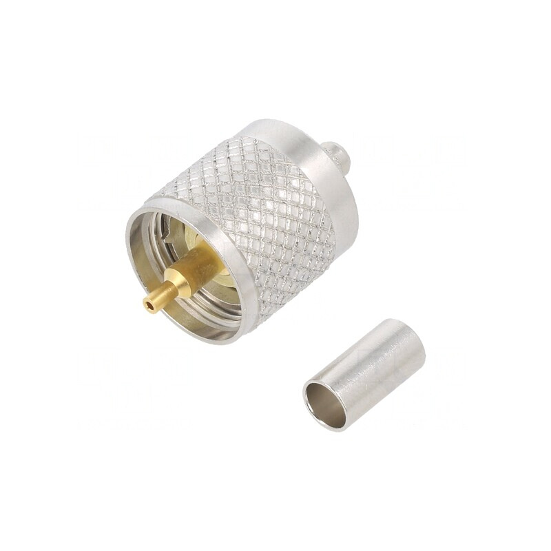 Mufă UHF Tată Crimpat PTFE Aurit | Electronic-mag.ro | Componente Electronice