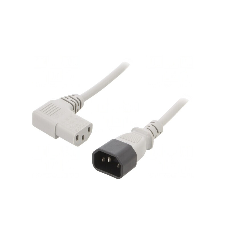 Cablu Alimentare 1,8m Gri 10A C13-C14 | Electronic-mag.ro | Componente Electronice