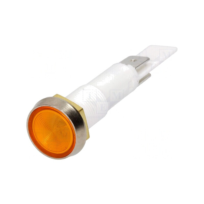 Lampă de control cu neon 230VAC, plastic, Ø10mm | Electronic-mag.ro | Componente Electronice