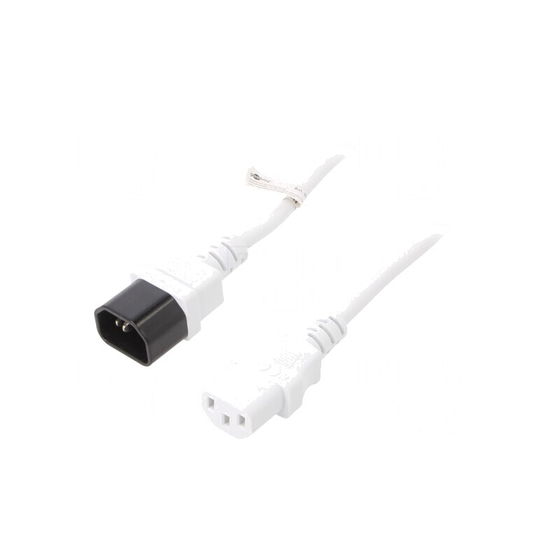 Cablu Prelungitor IEC C13 la IEC C14 1m Alb | Electronic-mag.ro | Componente Electronice Cablu Prelungitor IEC C13 la IEC C14 1m Alb | Electronic-mag.ro | Componente Electronice