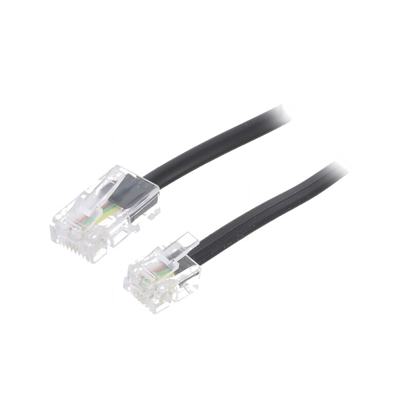 Cablu telefon RJ11/RJ45 15m negru | Electronic-mag.ro | Componente Electronice Cablu telefon RJ11/RJ45 15m negru | Electronic-mag.ro | Componente Electronice