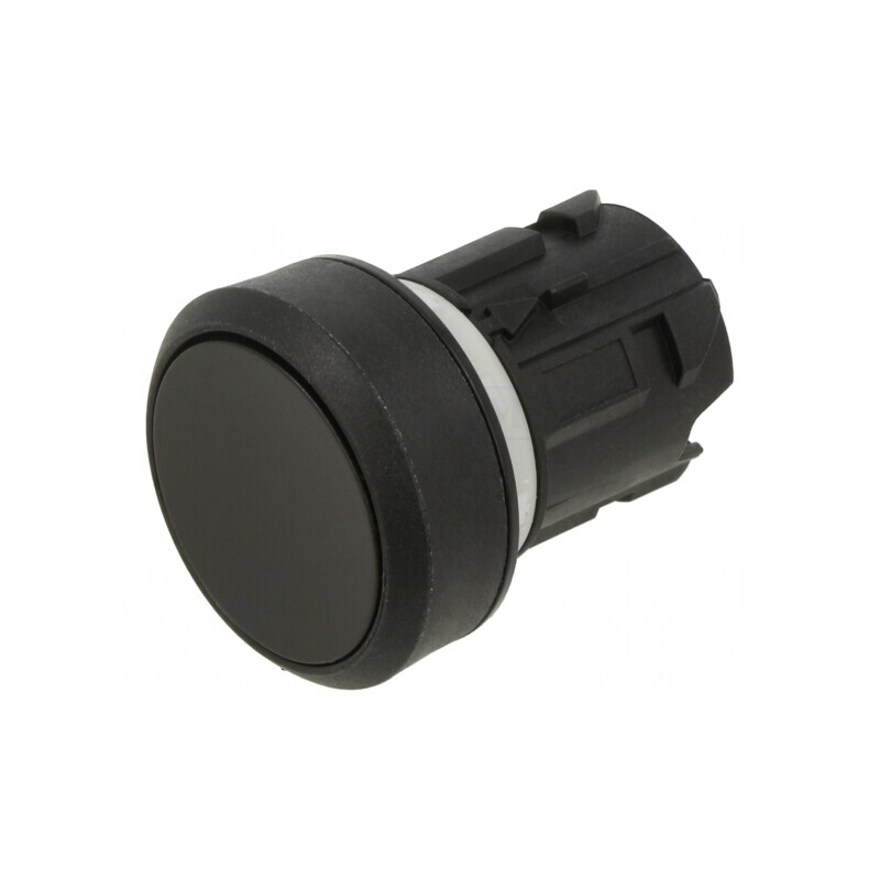 Comutator Negru 22mm cu Acționare prin Apăsare | Electronic-mag.ro | Componente Electronice