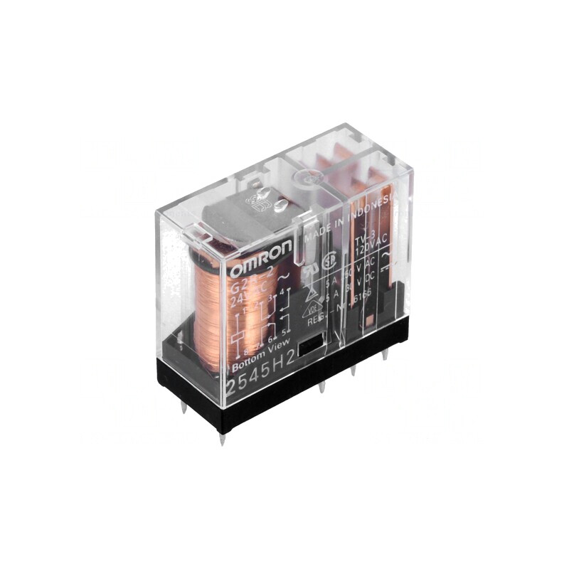 Releu Electromagnetic 24VAC 5A DPDT | Electronic-mag.ro | Componente Electronice
