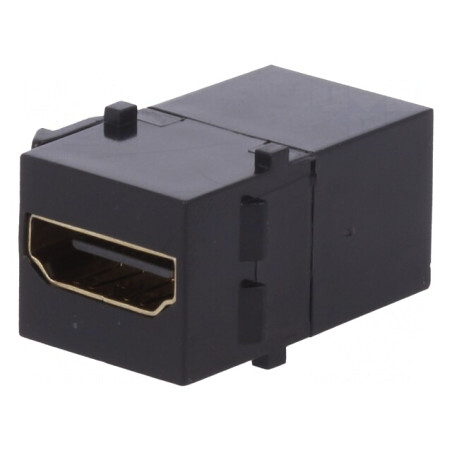 Adaptor Soclu Mamă HDMI Keystone Aurit | Electronic-mag.ro | Componente Electronice