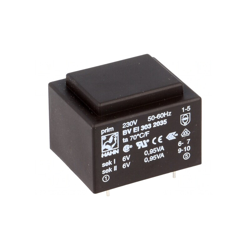 Transformator încapsulat 1,9VA 230V 6V PCB | Electronic-mag.ro | Componente Electronice