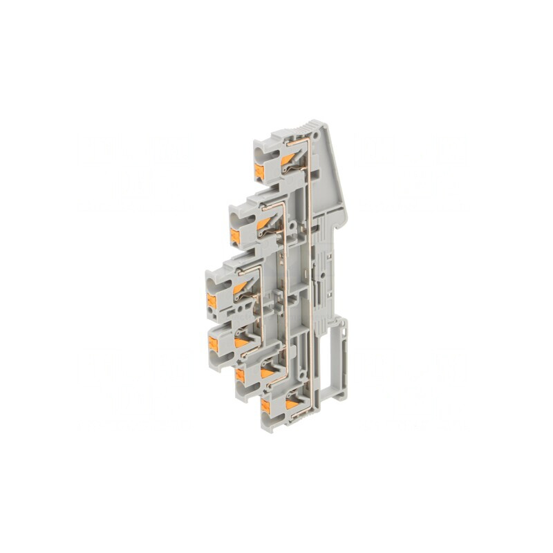 Element de îmbinare șine 0,14-4mm² 3 piste 6 borne gri push-in | Electronic-mag.ro | Componente Electronice
