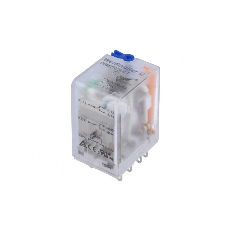 Releu Electromagnetic DPDT 24VDC 10A | Electronic-mag.ro | Componente Electronice