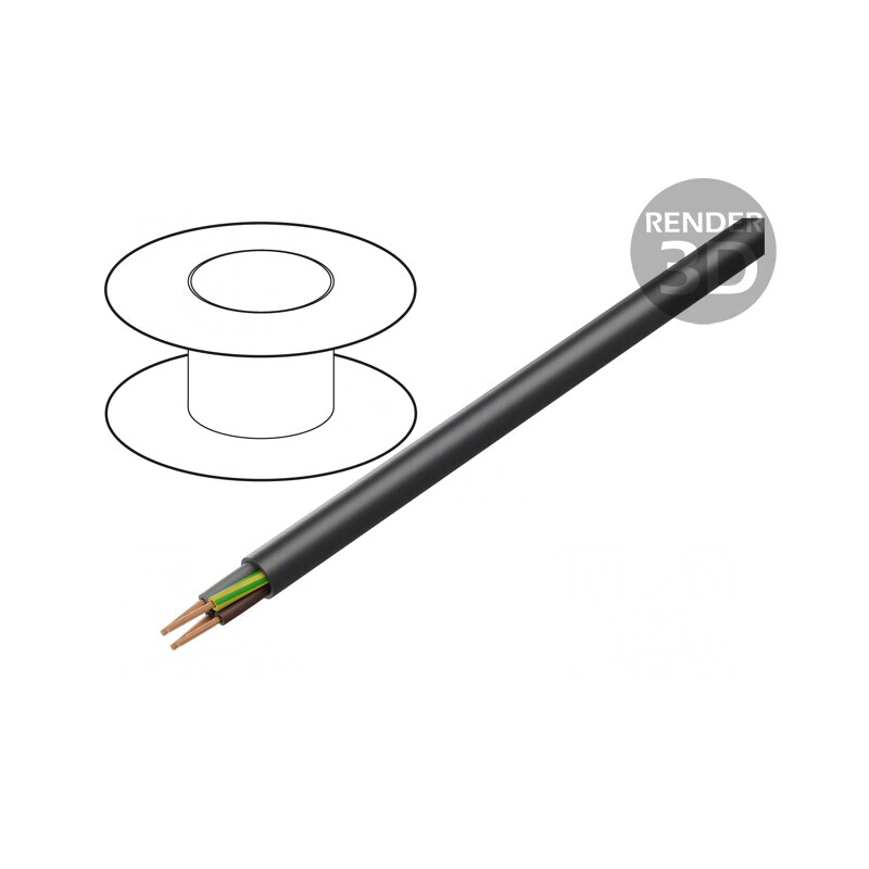 Cablu Electric Negru 1,5mm² 4 Conductori 450V/750V | Electronic-mag.ro | Componente Electronice