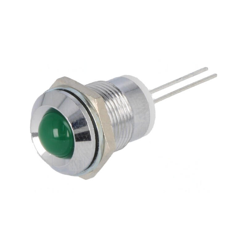 Lampă LED verde Ø12mm pentru PCB | Electronic-mag.ro | Componente Electronice