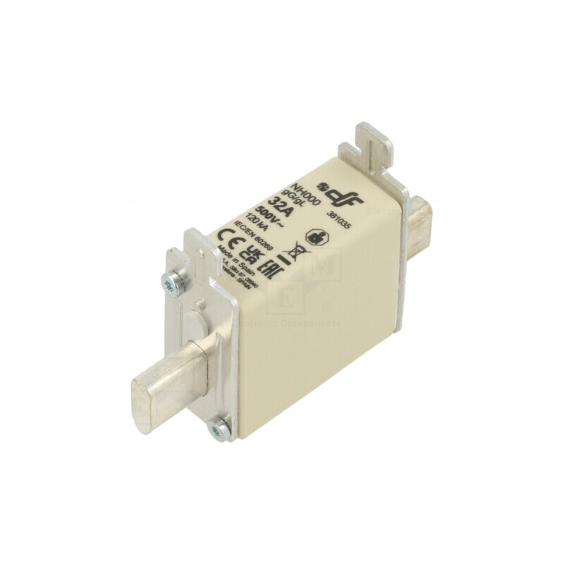 Siguranță Ceramică gG 32A 500VAC 250VDC NH000 | Electronic-mag.ro | Componente Electronice Siguranță Ceramică gG 32A 500VAC 250VDC NH000 | Electronic-mag.ro | Componente Electronice