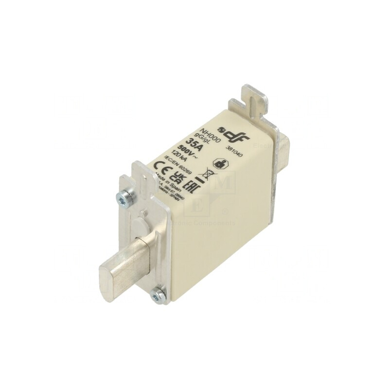 Siguranță Ceramică NH000 35A 500VAC 250VDC | Electronic-mag.ro | Componente Electronice